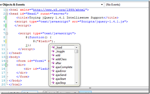 Visual Studio 2008 jQuery Intellisense - Error updating JScript ...